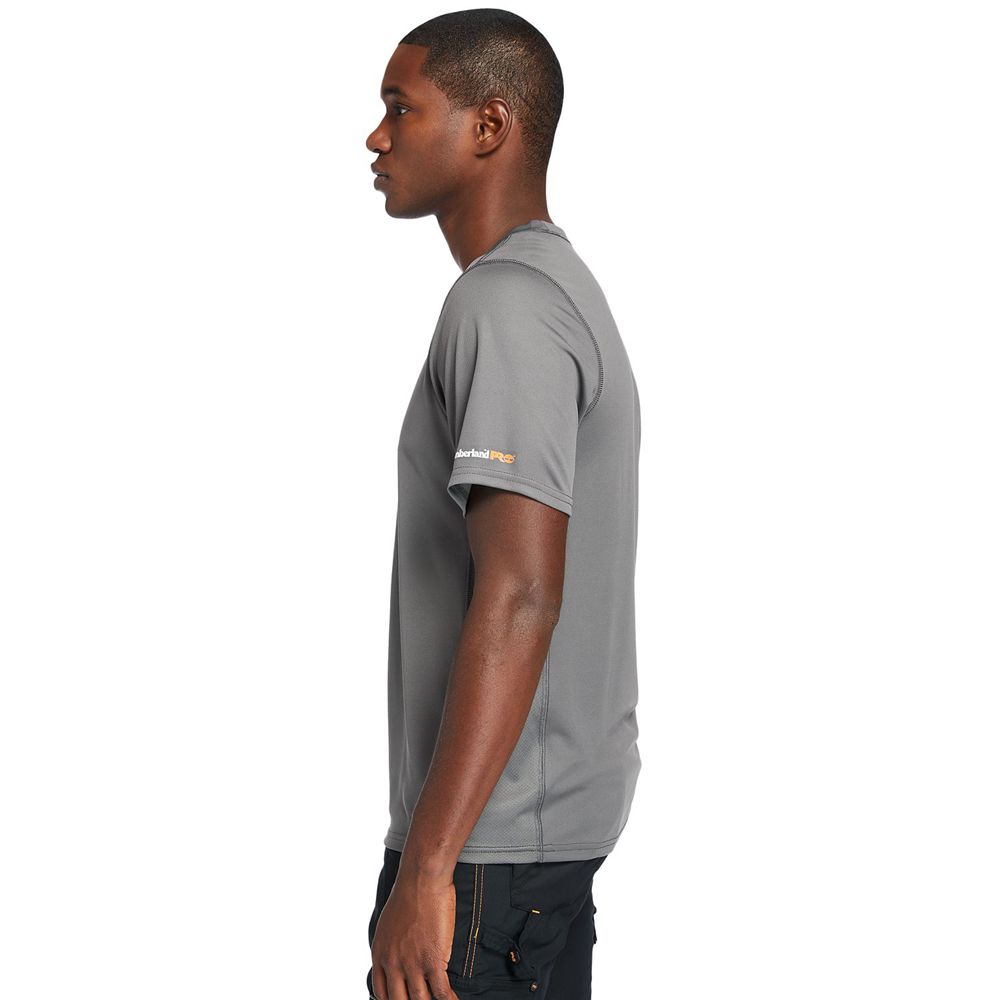 Timberland Mens T-Shirts PRO® Wicking Good Short-Sleeve - Grey - India HB6408593